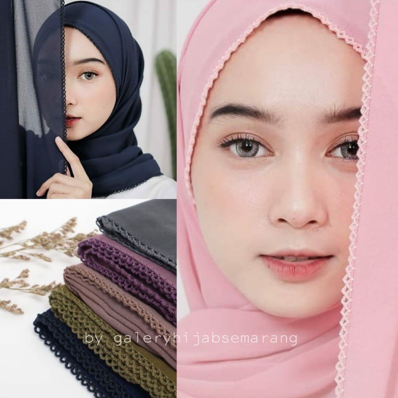 PICOT JILBAB PASHMINA CROCHET DIAMOND ITALIANO / PASMINA PICOT DIAMOND