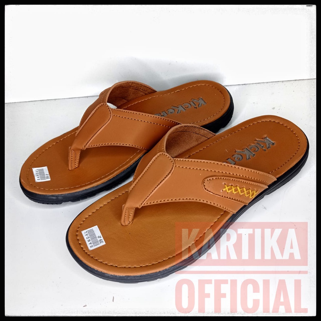 (COD) SANDAL KULIT PRIA 100% PREMIUM/SANDAL KULIT PRIA DEWASA/sandal jepit pria/sandal kulit pria/sa