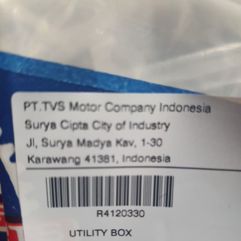 Leksil Dazz BOX Bawah Jok TVS ORI