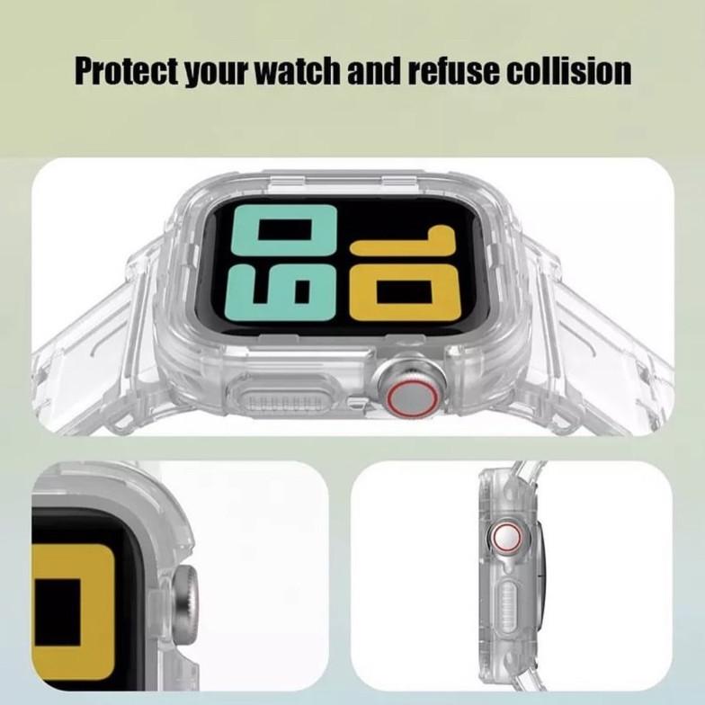 Glacier Strap Iwatch (Series 1 - 7 / Se ) Strap Transparan Colour 19 Warna All Series Iwatch  Hot Pr