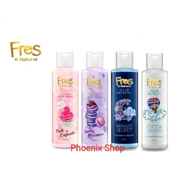 Fres & Natural Body Wash Sabun Mandi Cair Botol 250ml