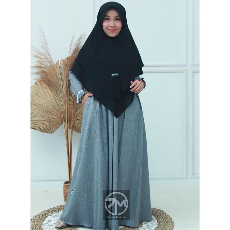 Salim Moslem –Busana Muslim/Gamis Daily Syari Madina Dewasa- Gamis saja