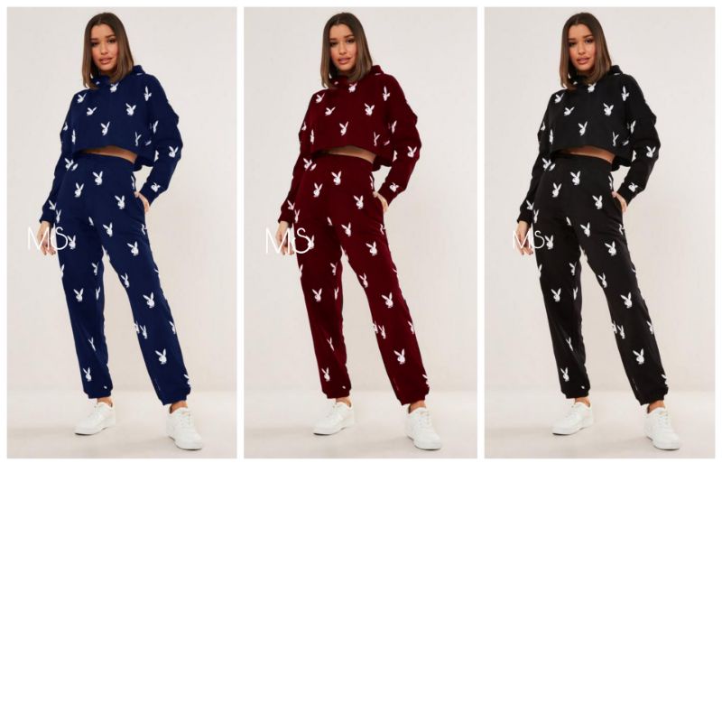 SET CROP CONEJO / SETELAN BAJU DAN CELANA WANITA / BISA COD / BAHAN BABYTERRY / LD 130 / SSX