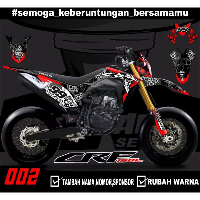 Sticker setiker stiker decal CRF 150 L- Fullbody-Dekal stiker CRF 150 L Trail Supermoto minimalis