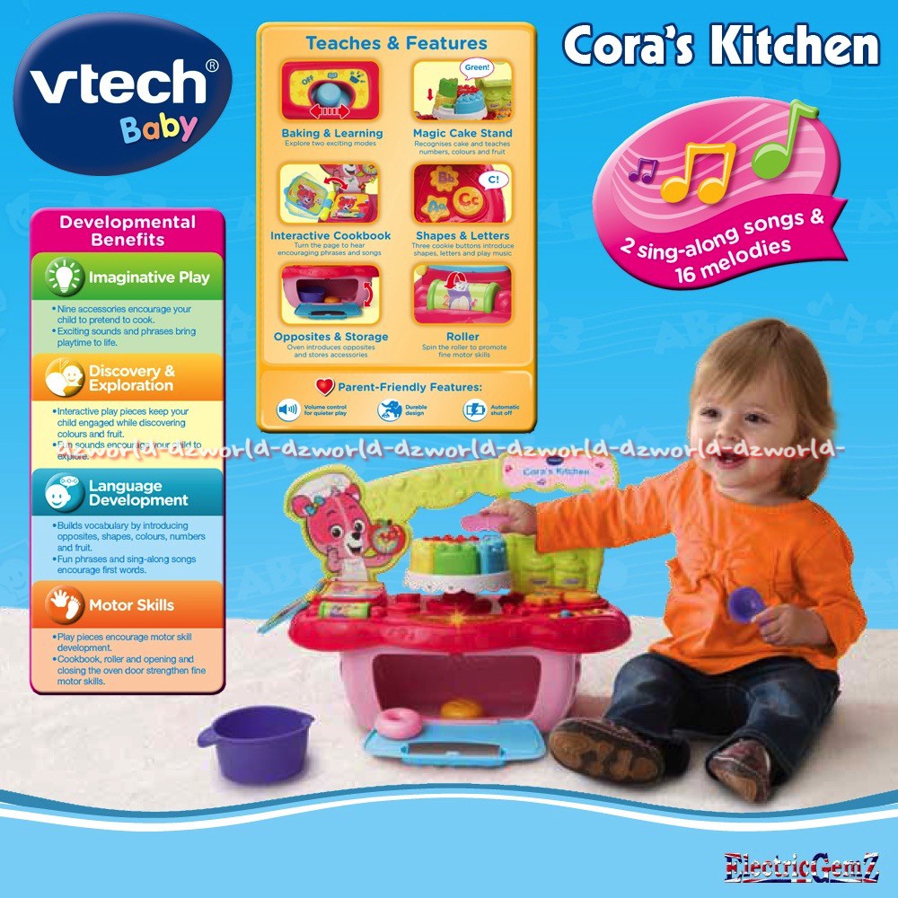 Vtech Baby Cora's Kitchen Mainan Dapur Bayi Baby Cildren Kitchen Mainan Masak Masakan Membuat Kue