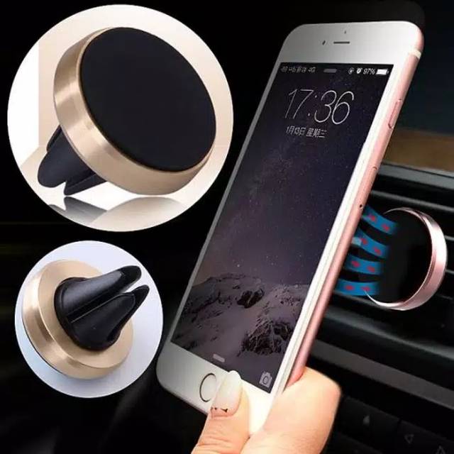 Car Holder phone magnet AC universal inovatif revolusioner holder HP 360°