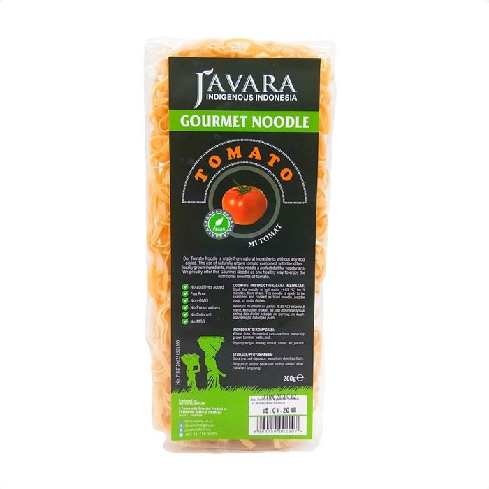 

Javara Gourmet Noodle Tomato Mie Tomat Vegan - 200g