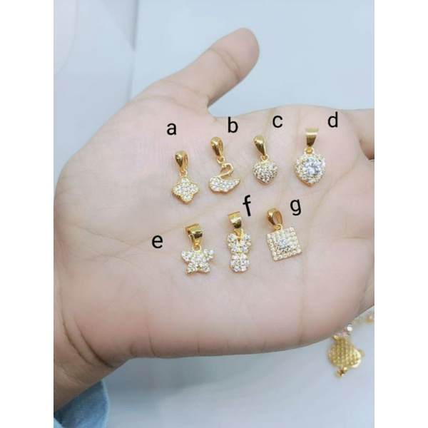 liontin perak 925 asli lapis emas liontin corr mp liontin fashion import silver925