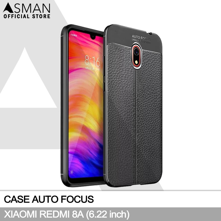 Auto Focus Xiaomi Redmi 8A (6.22&quot;) | Soft Case Leather Premium - Hitam