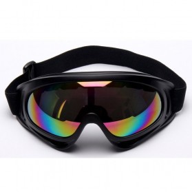 GOGGLE SKI Kacamata Goggles Ski Tactical Helm Motor Pelindung Mata Lensa Wide UV Cross Trail Downhil