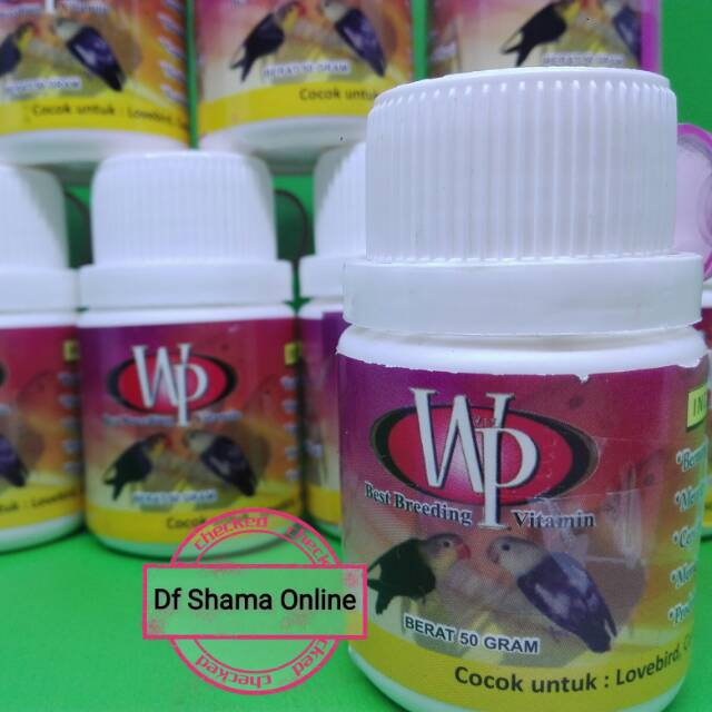 Vit Wp Vitamin Burung 50gr Vitamin Ternak Burung Lovebird Murai Batu Cucak Rowo Jalak Ciblek Kacer