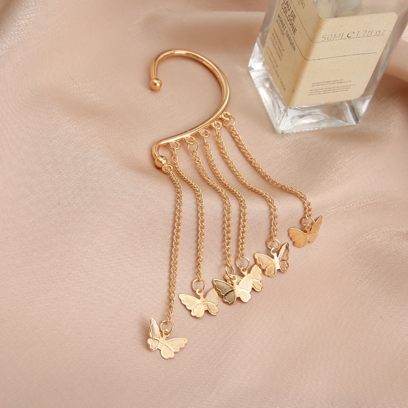 17km Anting Klip Wanita Bentuk Hati / Kupu-Kupu / Daun / Pita Hias Kristal Elegan-29
