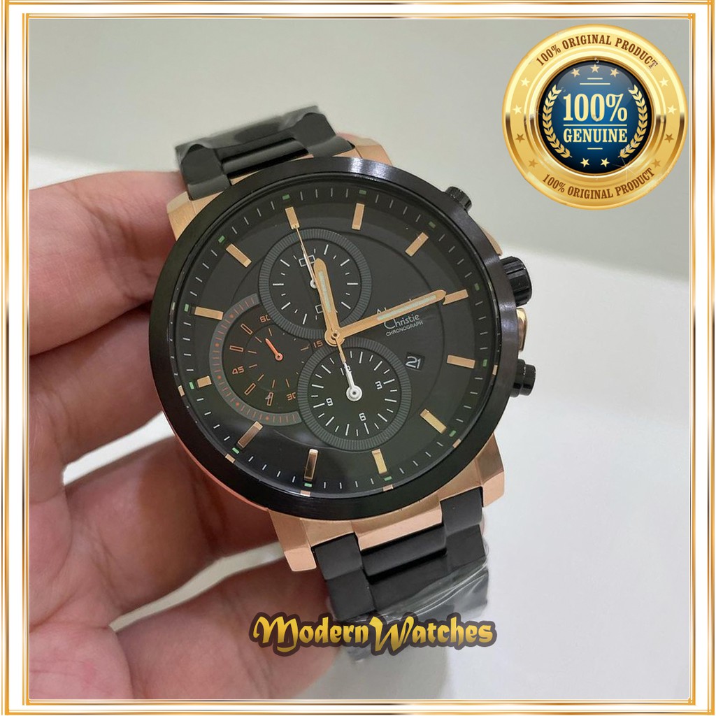 Jam Tangan Pria Ori Alexandre Christie Terbaru AC 6563 AC 6350 Hitam Silver Black Alexander Sport