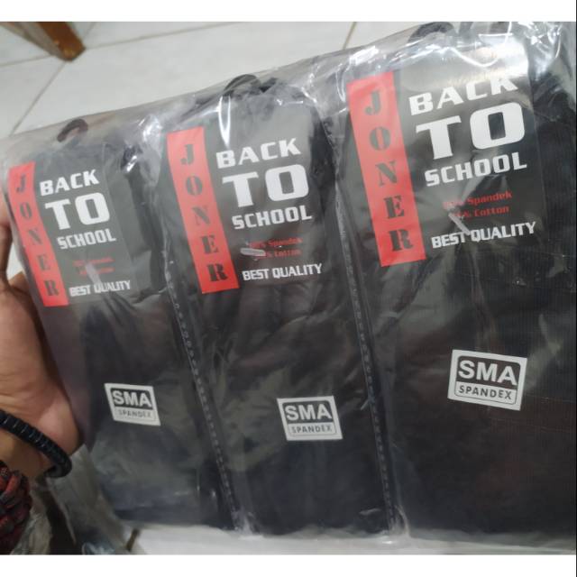 Kaos kaki Hitam Polos SMA 1 Lusin