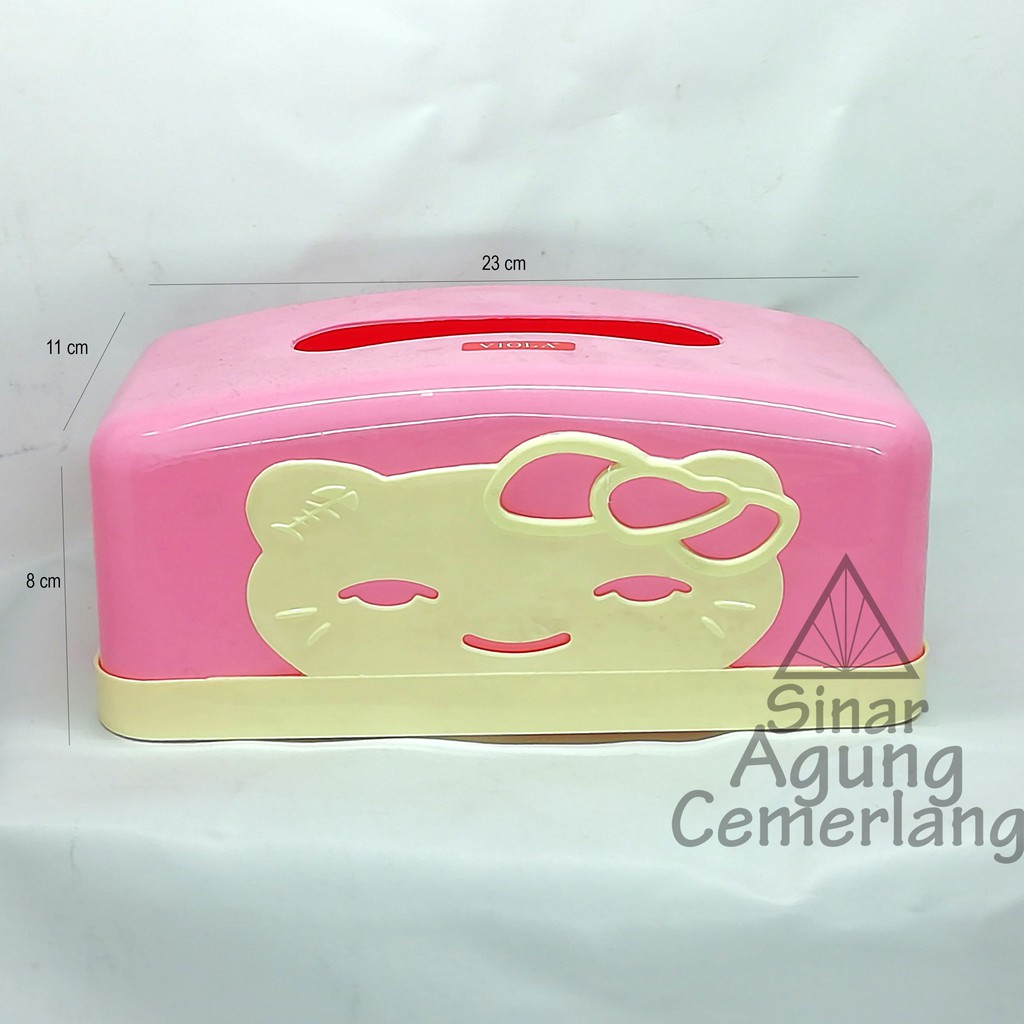 Tempat Tisu Segi viola CINDY/Tissue Box HELLO KITTY