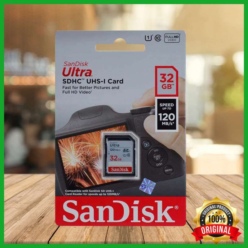 Jual SanDisk Ultra SDHC Card 120MB/s class 10 32GB - GARANSI RESMI 10