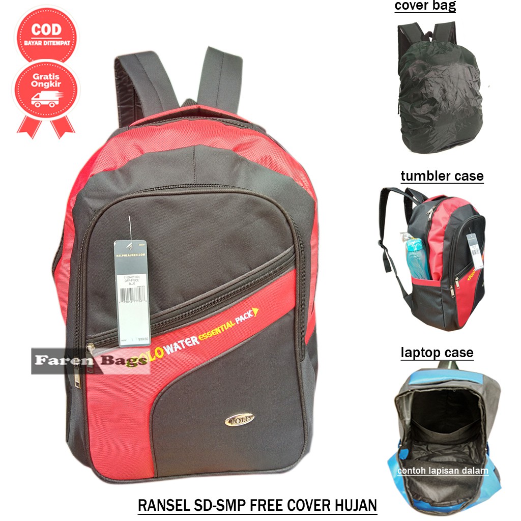 Farenbags - Tas Ransel Sekolah Anak Laki Laki Free Cover Hujan Tas Punggung SD sampai SMP