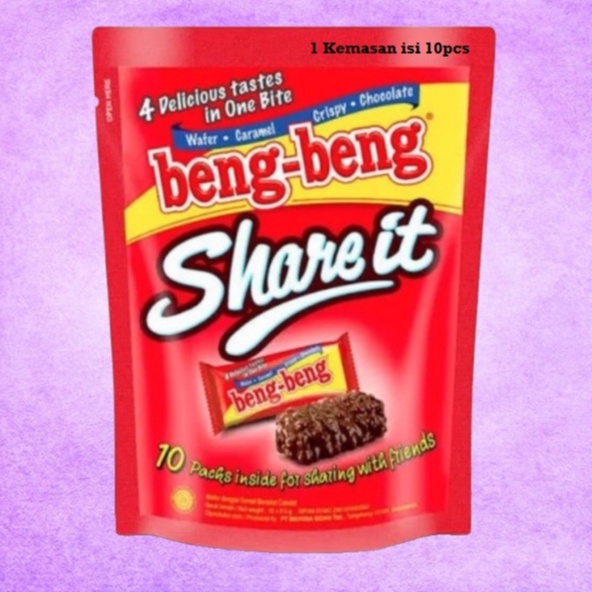 

BENG-BENG Share It Pouch Isi 10pcs 9.5gr gram Big Share Pack Chocolate Cokelat Coklat Caramel Wafer Snack Original Makanan Ringan Camilan Cemilan Kue Cookies Kering Jajan Jajanan Anak Instan Siap Saji Kemasan Bahan Makanan Shoppa Corner Malang Jawa Timur