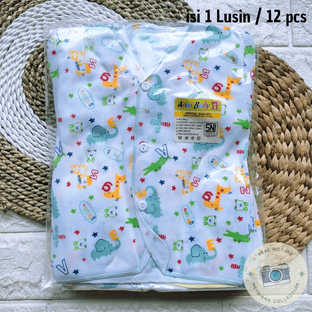 1 Lusin Baju Bayi Baru Lahir Lengan Pendek SNI Meyriana Collection