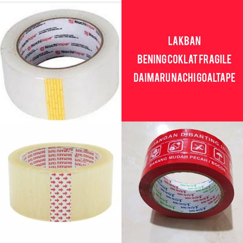 

Lakban Bening Coklat Fragile 100 Yard Nachi Daimaru Goaltape
