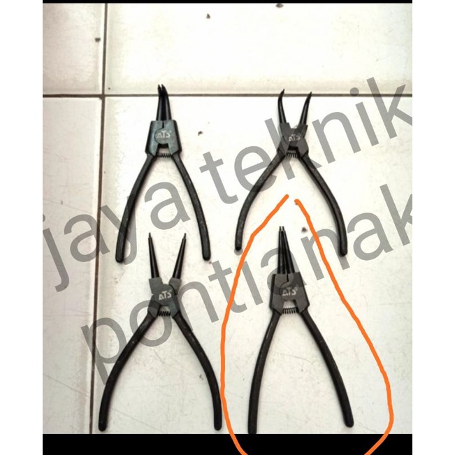 tang pin snap ring tang circlip external / tekan buka (lurus)