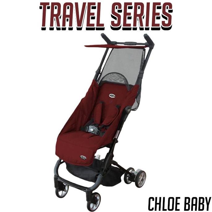 Stroller Alat Bantu Bawa Bayi Troller Bayi Chloe Baby Travel Series-Merah