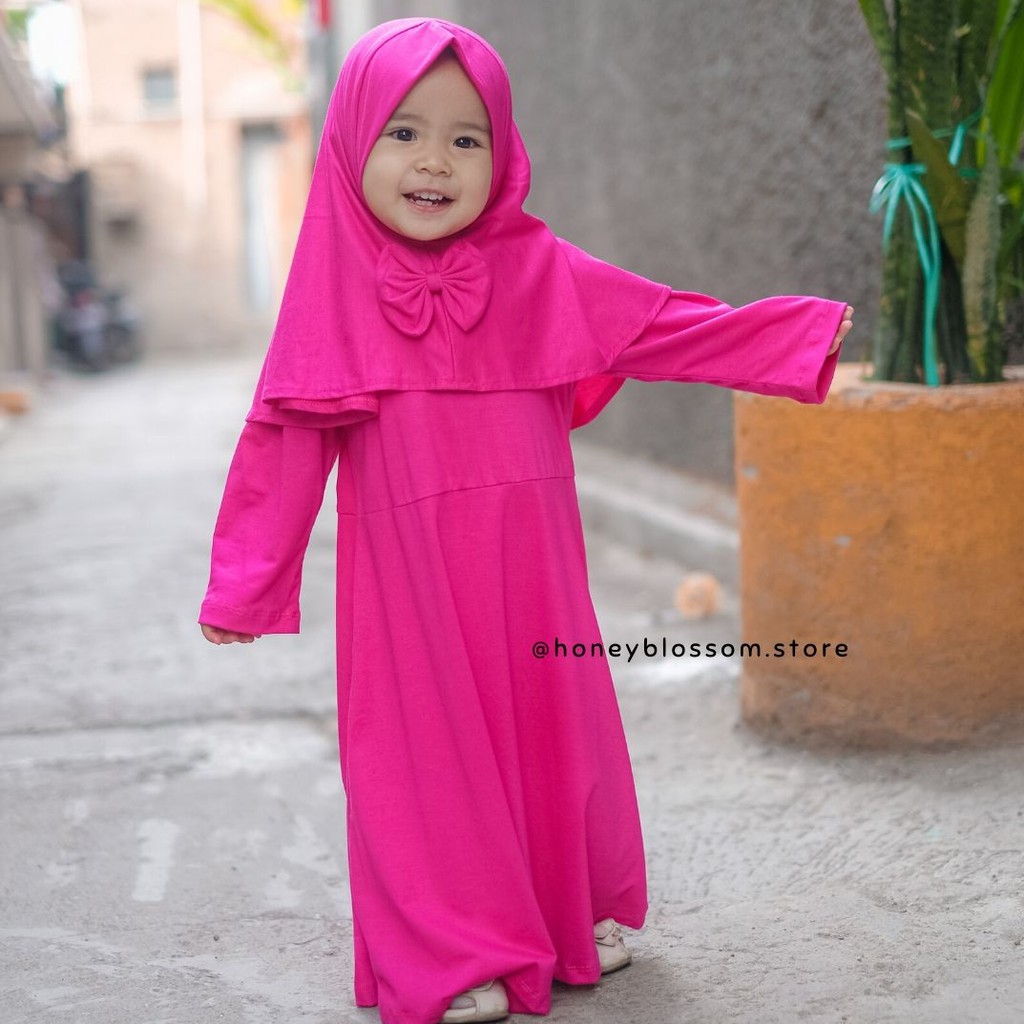 Gamis Anak Permpuan / Gamis Anak Polos Falisha / Gamis Bayi 0-3 Tahun