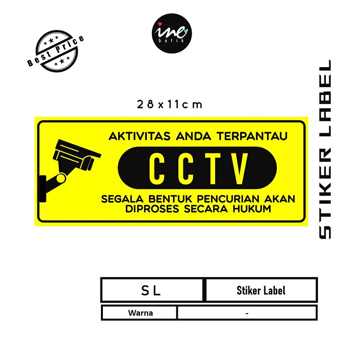 STIKER CCTV  | STIKER VYNIL CCTV | STIKER PANTAUAN CCTV