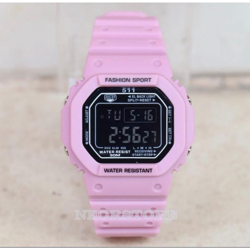 Jam Tangan Digital 511 Pria Wanita Tahan Air Shockproof Terlaris