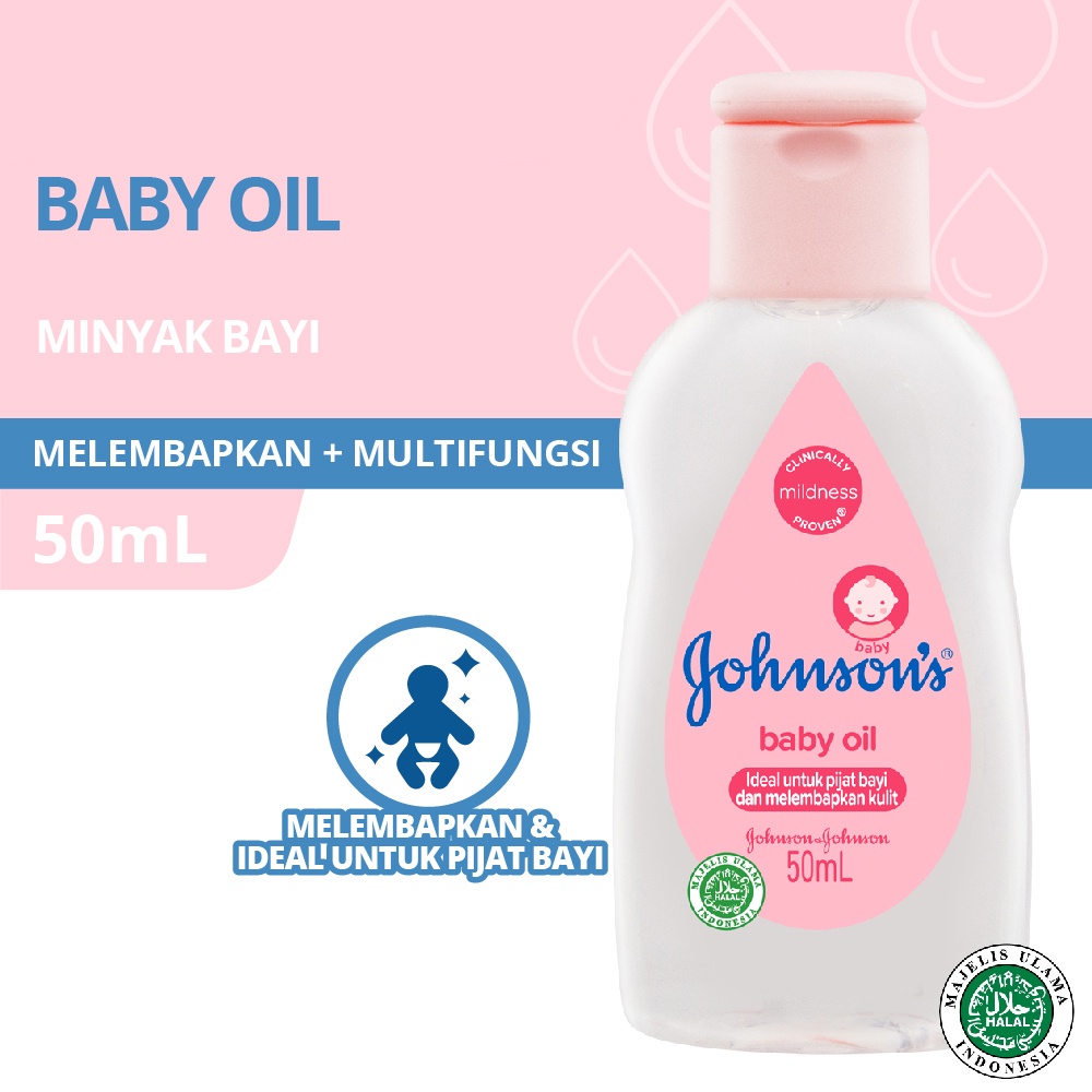 Johnsons Oil 50ml + Bubble Wrap / Toko Makmur Online