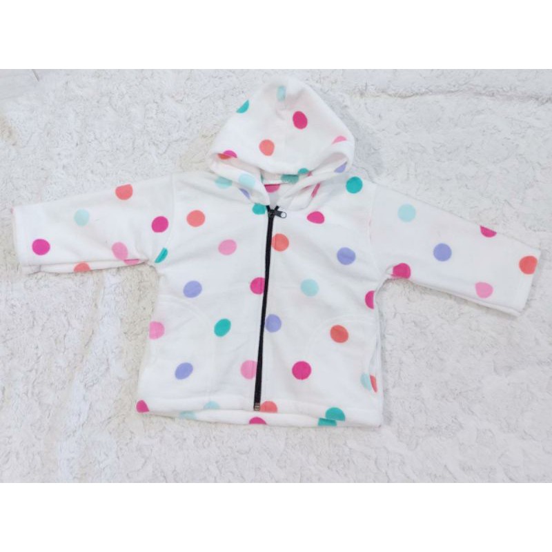 Jaket Bayi Usia 1-2 tahun / jaket bayi lembut-Polka warna