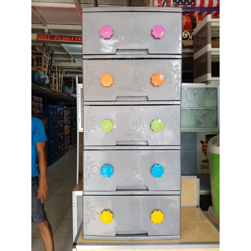 Lemari plastik lemari pakaian laci susun 4 kido import Lemari plastik lemari pakaian laci susun 4 kido import