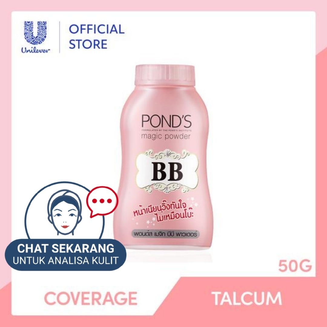 Ponds Magic Face Powder Bedak Tabur Wajah Bb Talcum 50 gr