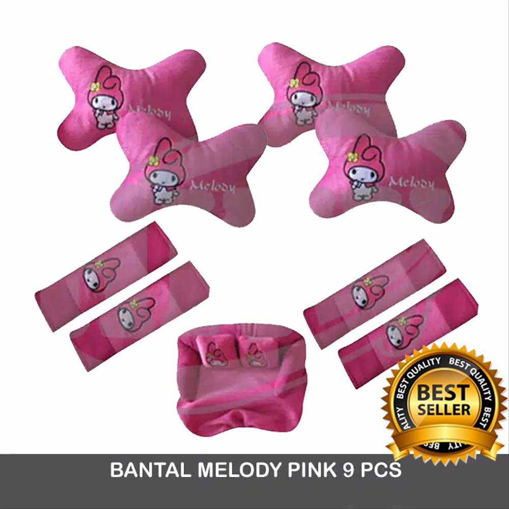 Jual aksesoris mobil bantal Melody Pink Berkualitas