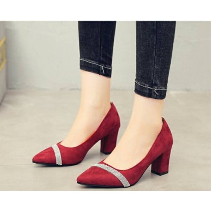 Empe Store_ Sepatu Hak Tahu Sepatu pantopel wanita Sepatu Kantor Hak 7cm