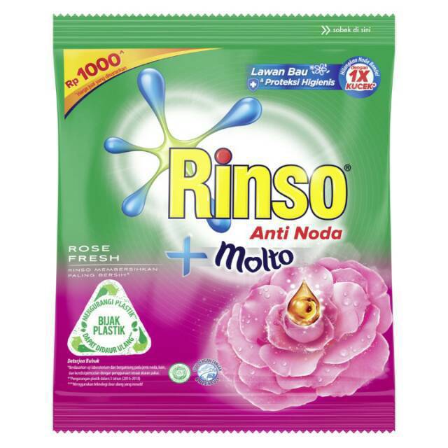 RINSO ECER 1000 RINSO SACHET KECIL SATUAN 44Gr | Shopee Indonesia