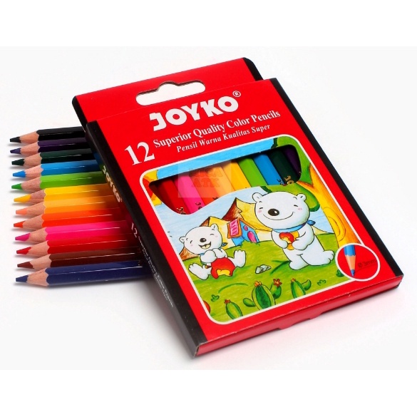 

Pensil Warna Joyko CP-S12, 12 warna , 11 x 1,3 cm