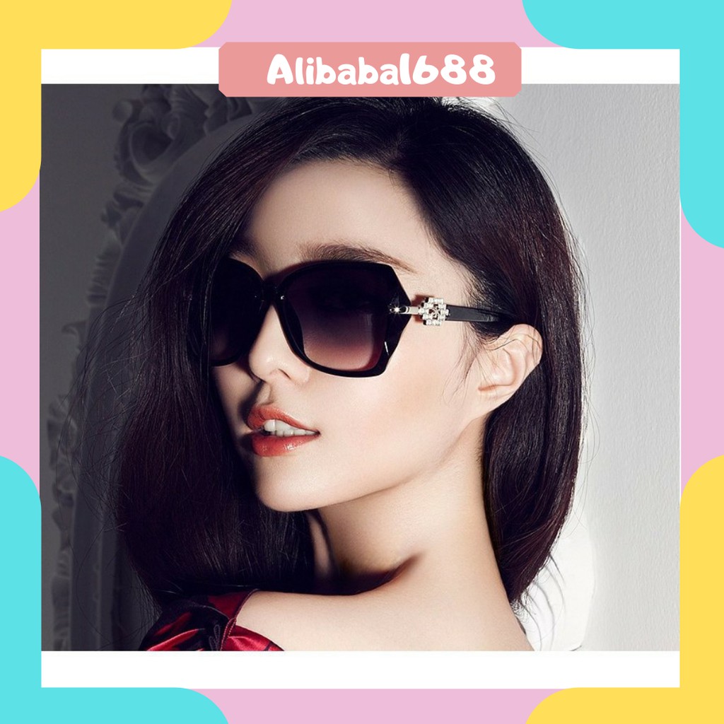 *ALIBABA1688*COD Kacamata Hitam Wanita Model Korea Metal Warna Warni Real Pict