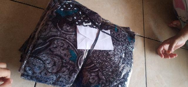 024 Risna Batik Hrb026 Kenongo Hem Kemeja Batik Pria Lengan Pendek  Katun