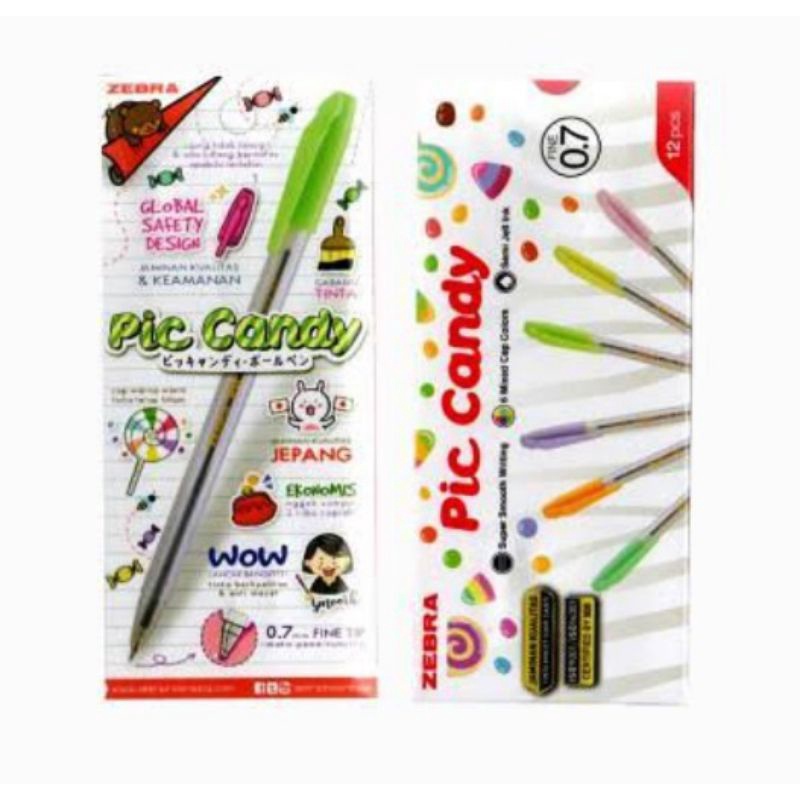 

Zebra Pic Candy Semi Gel 0.7 ( 6 Colours Cap) Set 12