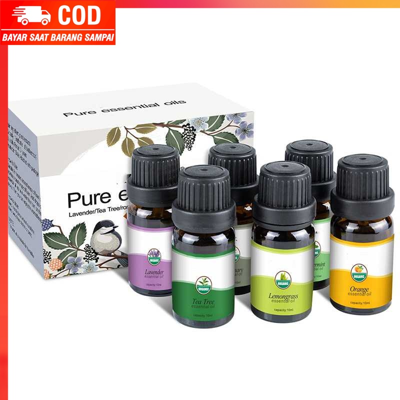 (100% BARANG ORI) Taffware HUMI Pure Essential Oils Minyak Aromatherapy 10ml 6PCS - K-E7