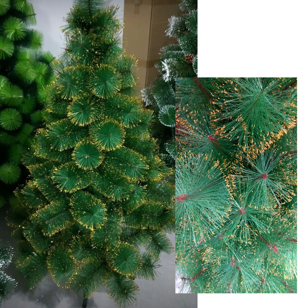 XPTG-120 cm 1.2 m pohon natal pine jarum salju gold import christmas tree dekorasi