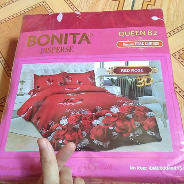 Sprei Bonita Queen Disperse 3d (varian E) Ukuran 160x200 Cm