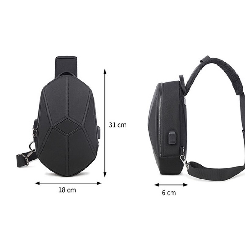 Tas Selempang Slingbag Usb Padlock Anti-Theft Bag Tas Pria Slempang Aliencross 1818
