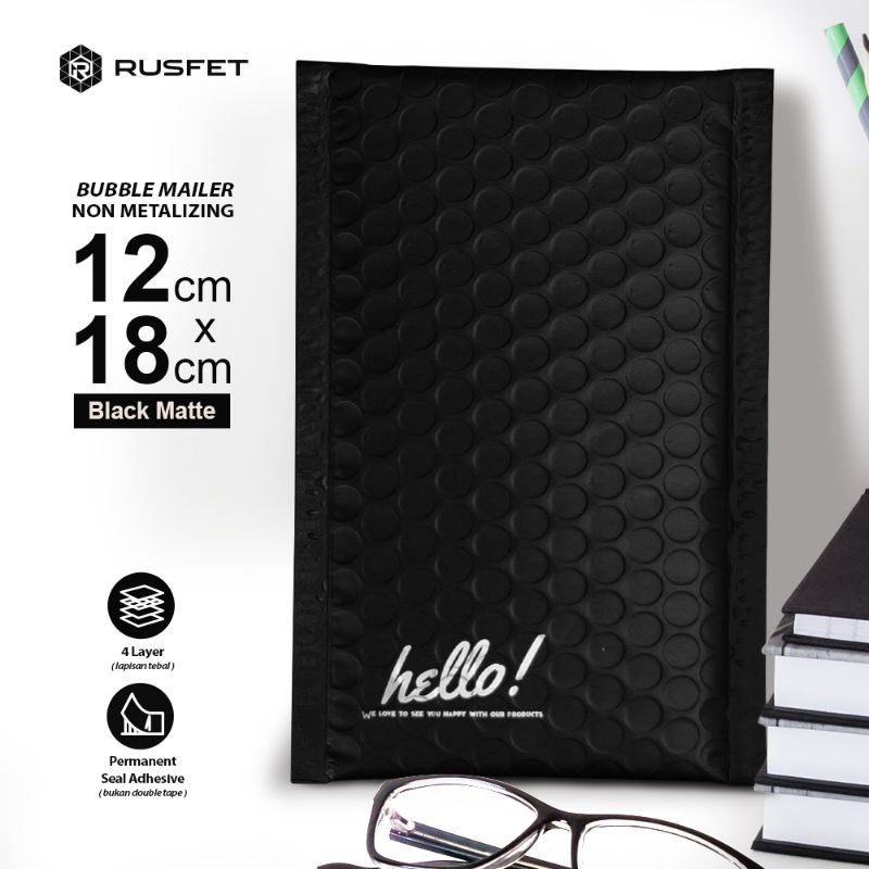 

Kualitas No 1 Amplop Bubble Hitam - Bubble Mailer Rusfet 12 cm x 18 cm for Shipping Online