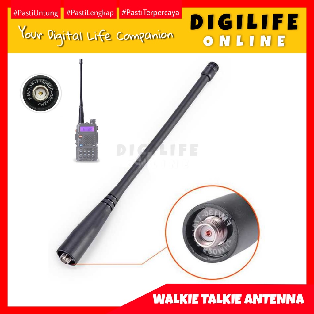 Pofung Antena Walkie HT UHF/VHF 136-174/400-480MHz for UV5R UV-82 GT3