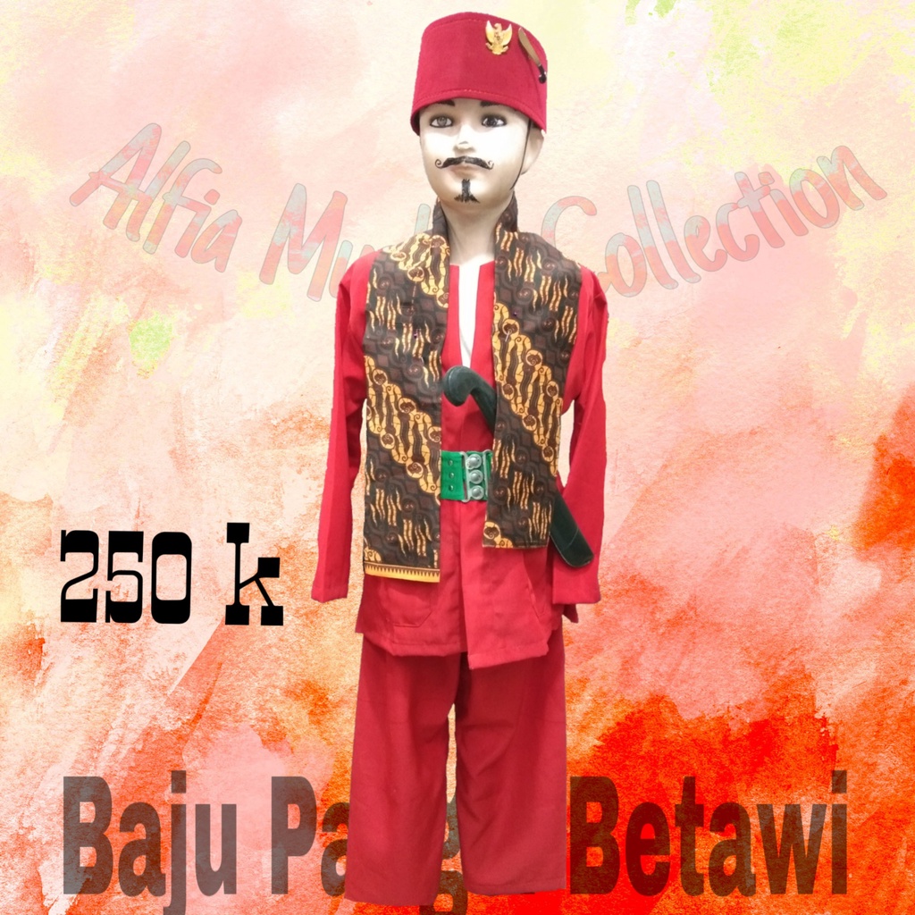 Setelan Baju Pangsi Betawi Anak FULLSET