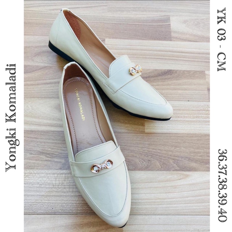 sepatu flat yk 3cream