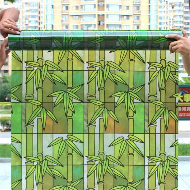 Stiker Kaca Motif Bambu/Stiker Kaca Jendela Rumah/Sticker Kaca Motif Bambu/Stiker Jendela Rumah