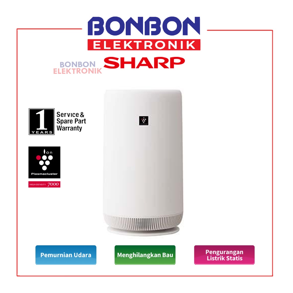 Sharp Small Tower Air Purifier FU-NC01-W Plasmacluster Coverage 10 m²